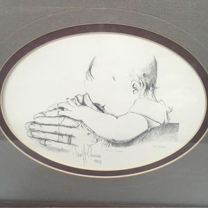 Dave Mccamon Daddy’s Dream Framed Sketch Original Signed Art 1987